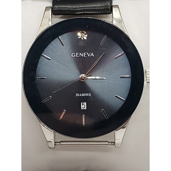 Men's Black Dress Watch Geneva